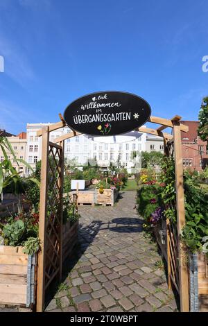 City garden in the center of Luebeck Stock Photo