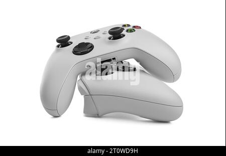 Microsoft Xbox Wireless Controller Robot White wireless gamepad Stock Photo