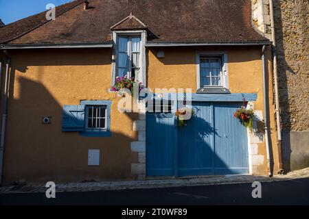 Market town of La Chatre in the South East of the Indre department, France Stock Photo