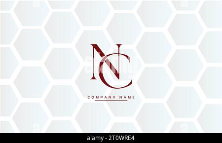 CN, NC Abstract Letters Logo Monogram Stock Vector