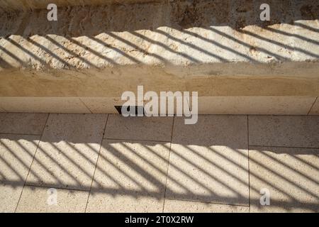 Texture, lines, stone. Spanish building closeups suitable as an abstract background. Stock Photo