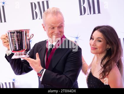 London, UK. 2nd October 2023. Gary Kemp and Sadie Frost on the red carpet at the BMI Awards 2023. Cristina Massei Stock Photo