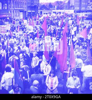 DEU, Germany: The historical colour photos from the times of the 70s show events and people from politics, culture, trade unions, working life Stock Photo