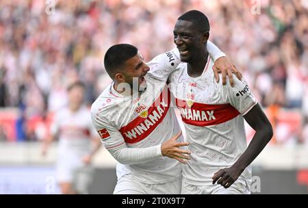 Goal celebration Serhou Guirassy VfB Stuttgart (09) Josha Vagnoman VfB