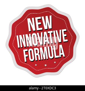 New innovative formula label or stamp on white background, vector illustration Stock Vector