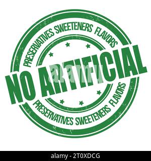 No artificial grunge rubber stamp on white background, vector illustration Stock Vector