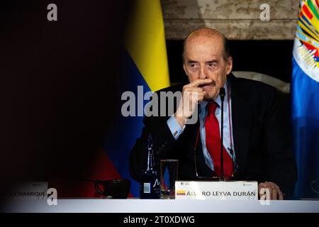 Bogota, Colombia. 09th Oct, 2023. Jaime Enrique Rodriguez, president of the state council of Colombia during the installation of the 162 session of the Inter-American Court of Human Rights (IACHR) in Bogota, Colombia, October 9, 2023. The court will review the cases of Chile, Guatemala and Brazil. Photo by: Chepa Beltran/Long Visual Press Credit: Long Visual Press/Alamy Live News Stock Photo