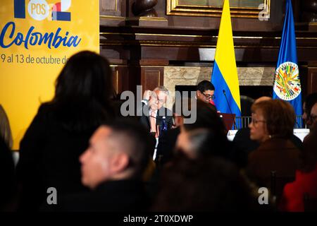 Bogota, Colombia. 09th Oct, 2023. Colombia's minister of justice Nestor Osuna during the installation of the 162 session of the Inter-American Court of Human Rights (IACHR) in Bogota, Colombia, October 9, 2023. The court will review the cases of Chile, Guatemala and Brazil. Photo by: Chepa Beltran/Long Visual Press Credit: Long Visual Press/Alamy Live News Stock Photo