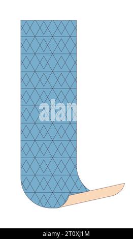 Wallpaper hanging 2D linear cartoon object Stock Vector