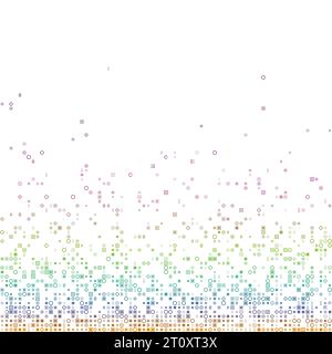 Appealing geometric matrix background in vivid colors. Attractive square vector illustration. Stock Vector