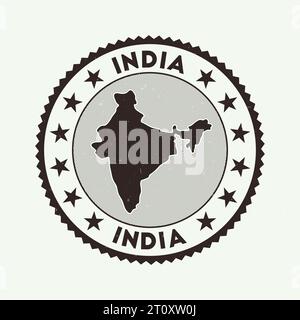 Asia round rubber stamp with continent map. Vintage red passport stamp ...