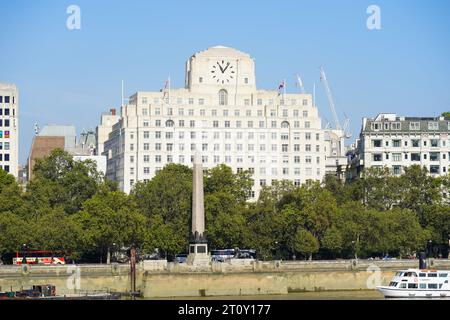 London, UK: 16 September 2023: Shell Mex House is a grade II listed building located at number 80 Strand in London, where the RAF was formed Stock Photo