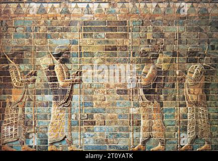 Frieze of the Archers of the Palace of Darius I in Susa. Dated around ...