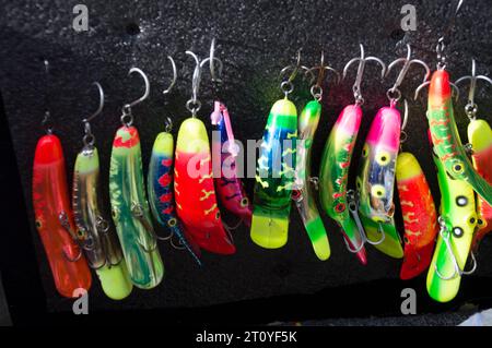 fishing lures for salmon and steelhead. Stock Photo