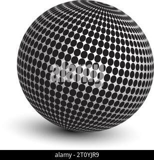 circle sphere. Black dotted circles. vector illustration Stock Vector