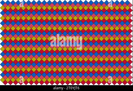 hexagon color grid pattern. hexagon texture. wall background. Geometric squared pattern. Vector illustration.  honeycomb pattern. Stock Vector