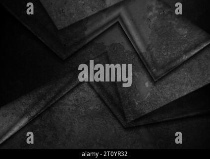 Abstract black grunge corporate material texture background. Vector design Stock Vector