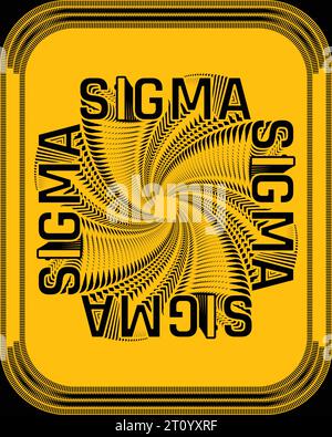 Sigma typography style for using on posters Stock Vector