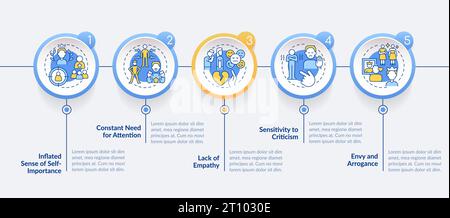 Codependent relationship layout with colorful line icons Stock Vector