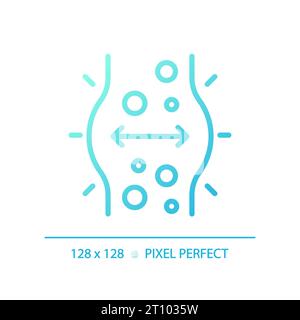 2D thin line gradient metabolic imbalance icon Stock Vector