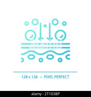 2D thin line gradient metabolism process icon Stock Vector