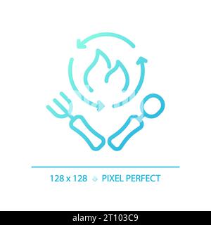 2D thin line gradient healthy diet icon Stock Vector