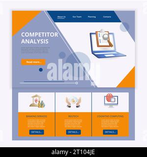 Data Analysis Diagram Landing Header Vector Stock Vector Image & Art ...