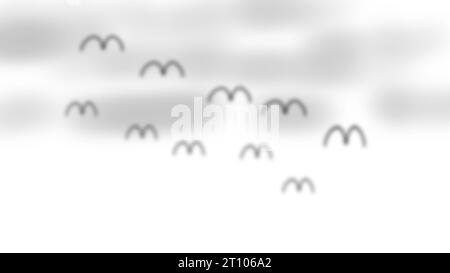 birds on cloudy sky Stock Vector