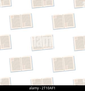 Seamless pattern book, notes, notebook library. Vector illustration Stock Vector