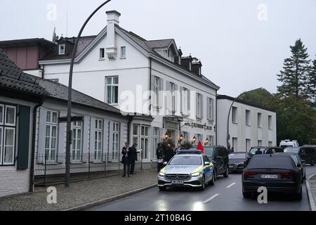 Hamburg, Germany. 10th Oct, 2023. View of the Hotel Louis C. Jacob, where the Franco-German cabinet meeting is taking place. The German and French cabinets meet in the Hanseatic city for a two-day retreat. Credit: Marcus Brandt/dpa/Alamy Live News Stock Photo