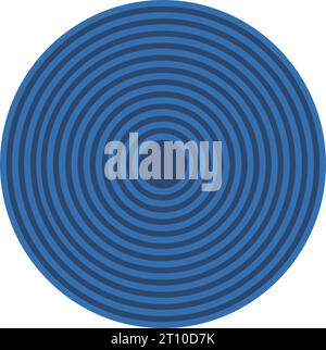 Space object asteroid with ring pattern. Astronomical observations of space objects. Extraterrestrial travel and deep space exploration. Simple flat v Stock Vector