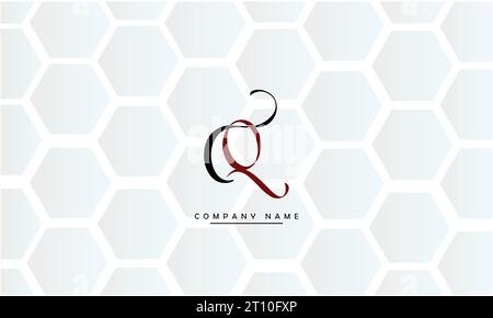 CQ, QC Abstract Letters Logo Monogram Stock Vector