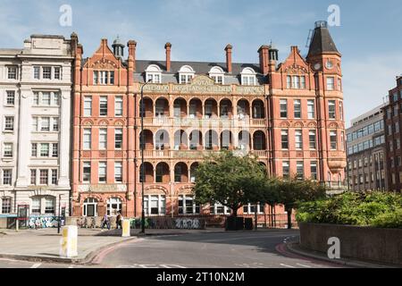 The exterior of the former Royal Waterloo Hospital for Children and Women, (now part of the University of Notre Dame) Lambeth, London SE1, England, U.K. Stock Photo