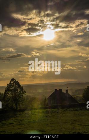 Saint Bonnet De Salers In Cantal In France Stock Photo