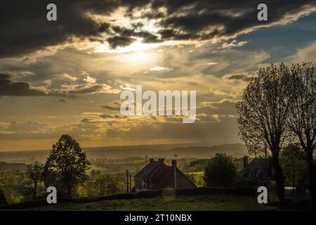 Saint Bonnet De Salers In Cantal In France Stock Photo