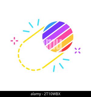 Florist line icon. Photo and video editing, retouching, editing, collage, layers, tools, design. Vector color icon on white background for business an Stock Vector