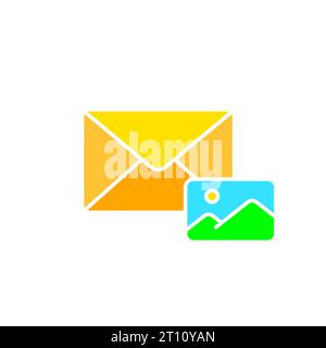 Calendar with gallery line icon. Diary, organizer, important date, month, holiday, New Year, week, weekend. Vector color icon on white background for Stock Vector