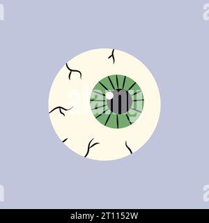 Cartoon Halloween eyeball  Stock Vector