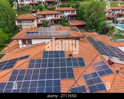 Photo inspiration: Picture Idea: Luxury Hotel With Solar Panels On The Roof Aerial Top