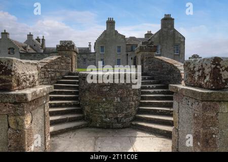 Skara Brae is a Neolithic settlement in Orkney, Scotland. It is one of the most complete Neolithic villages in Europe, and is a UNESCO World Heritage Stock Photo