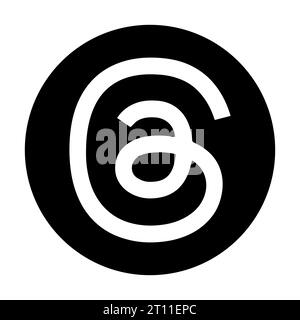 Threads logo. New Instagram app icon. Editorial illustration isolated ...