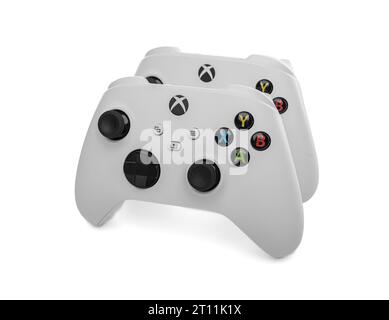 Microsoft Xbox Wireless Controller Robot White wireless gamepad Stock Photo