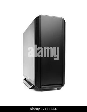 Open system unit case with fans of a personal computer. Stock Photo