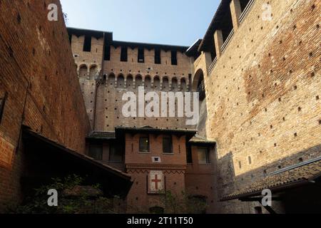 Sforza Castle in Milan, Italy, Europe Stock Photo