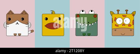 colorati set adesivi per bambini di animali Foto stock - Alamy