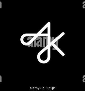 AK Logo, AK Monogram, Initial AK Logo, Letter AK Logo, Modern, Icon, Vector Stock Vector