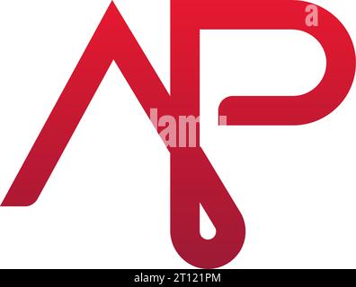 AP logo, AP Monogram, Initial AP Logo, Letter AP logo, Icon, Vector Stock Vector