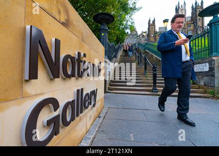 View of the Playfair Steps on The Mound in Edinburgh, Scotland, UK Stock Photo