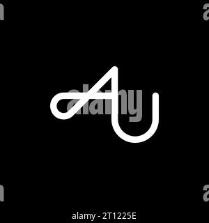 AU Logo, AU Monogram, Initial AU Logo, Letter AU Logo, Icon, Vector Stock Vector