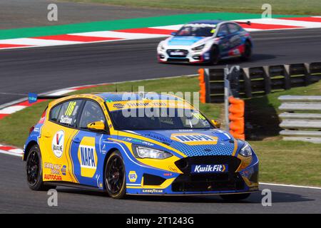 Championship Winner Ashley Sutton - Napa Racing UK -  driving Ford Focus ST number 116 in the 2023 BTCC at Brands Hatch in October 2023 Stock Photo